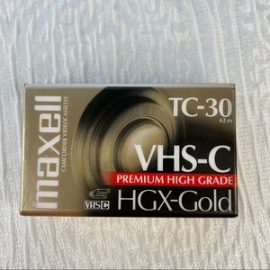 Maxell VHS-C HGX-Gold TC-30 Blank Camcorder Video Cassette Tape  NEW/SEALED